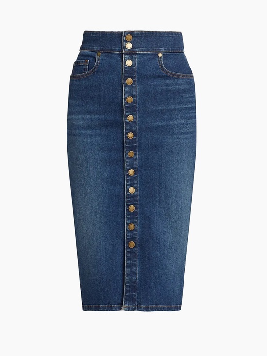 Ramy Brook Dresses & Skirts - RAMY BROOK| Karter Denim High-Waisted Midi-Skirt| size 24